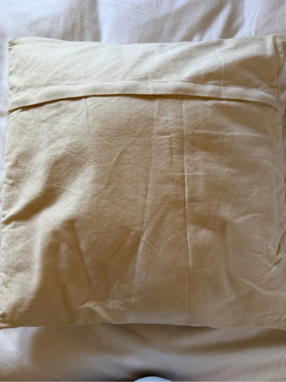 IKEA Textured Diamond Pattern Throw Pillow in Cream